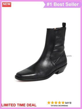 Idris Stretch Boot Leather Ankle Bootie with Stacked Heel – Women's Fall Boots